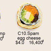 C10 Spam Egg Cheese Kimbap