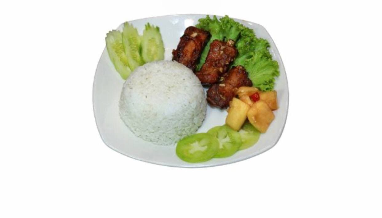 22.Grilled Pork Spare Rib with Steamed Rice