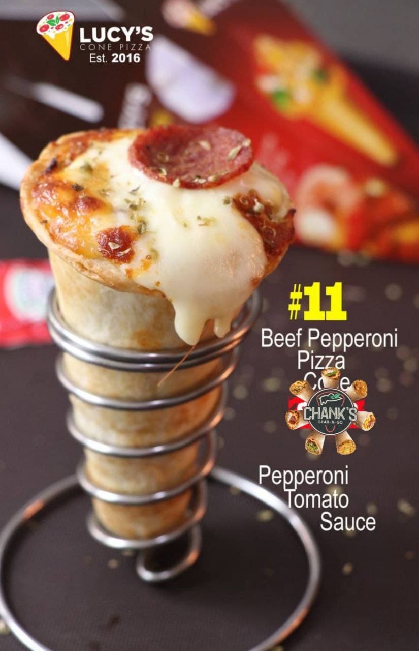 11.Beef Pepperoni Pizza Cone