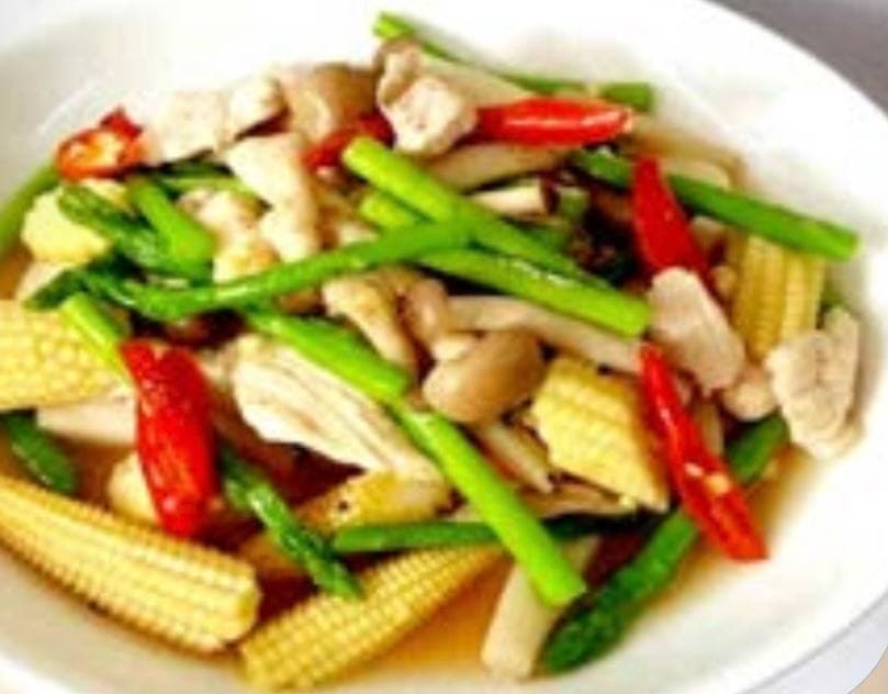 108.Stir Fry Baby Corn with Oyster Sauce