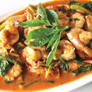 30.Seafood Stir fry Shrimp with Thai Chilli Paste