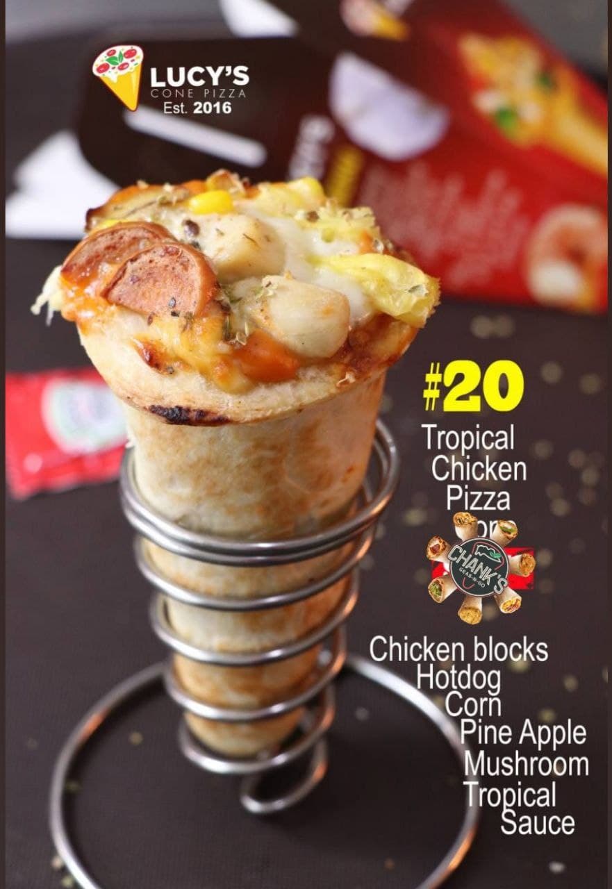 20.Tropical chicken Pizza Cone