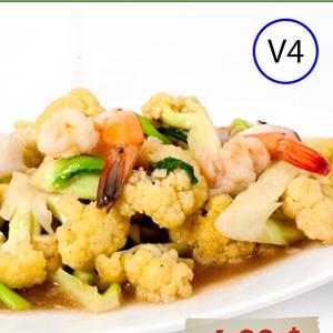 98.Stir fry Seafood and Cauliflower  with sauce