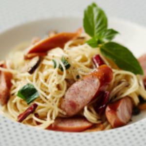 63.Capellini Olio Arabiki Sausage & Mushroom