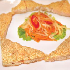 104.Fried Bread with Sesame and Shrimp Pate
