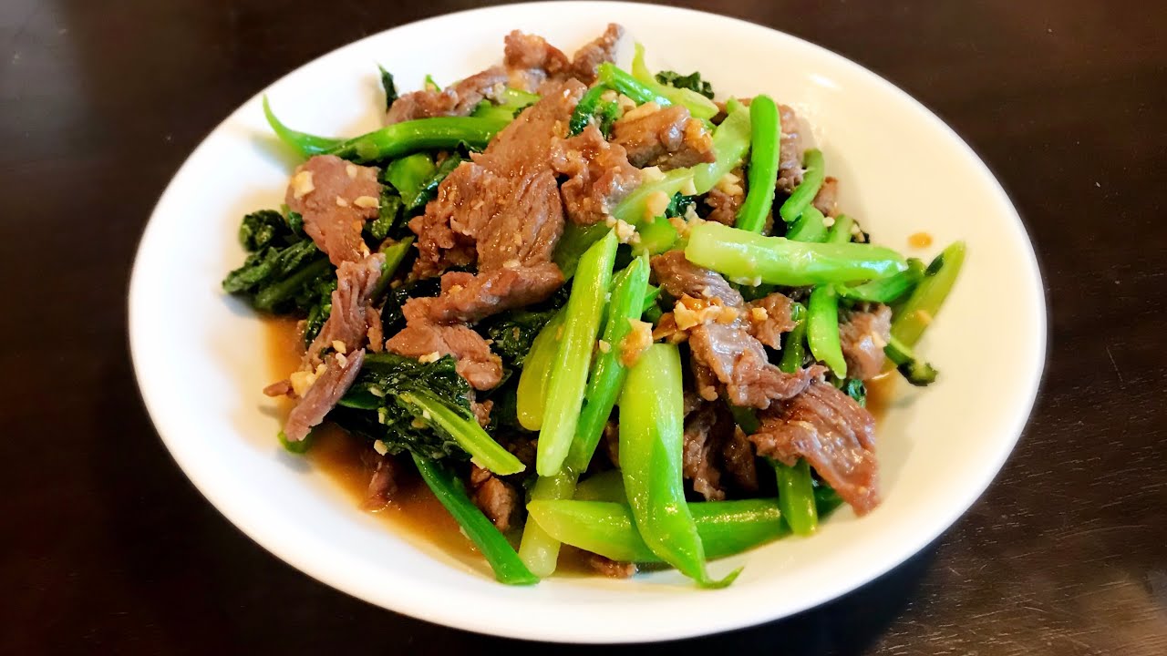 Stir fry Collard Greens with Beef