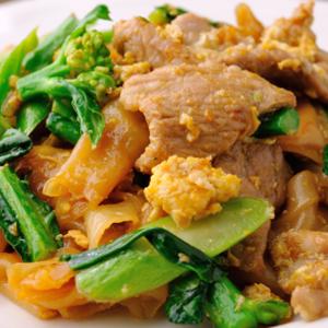 160.Sauteed Flat Rice Noodles with Pork in Sweet Soy Sauce