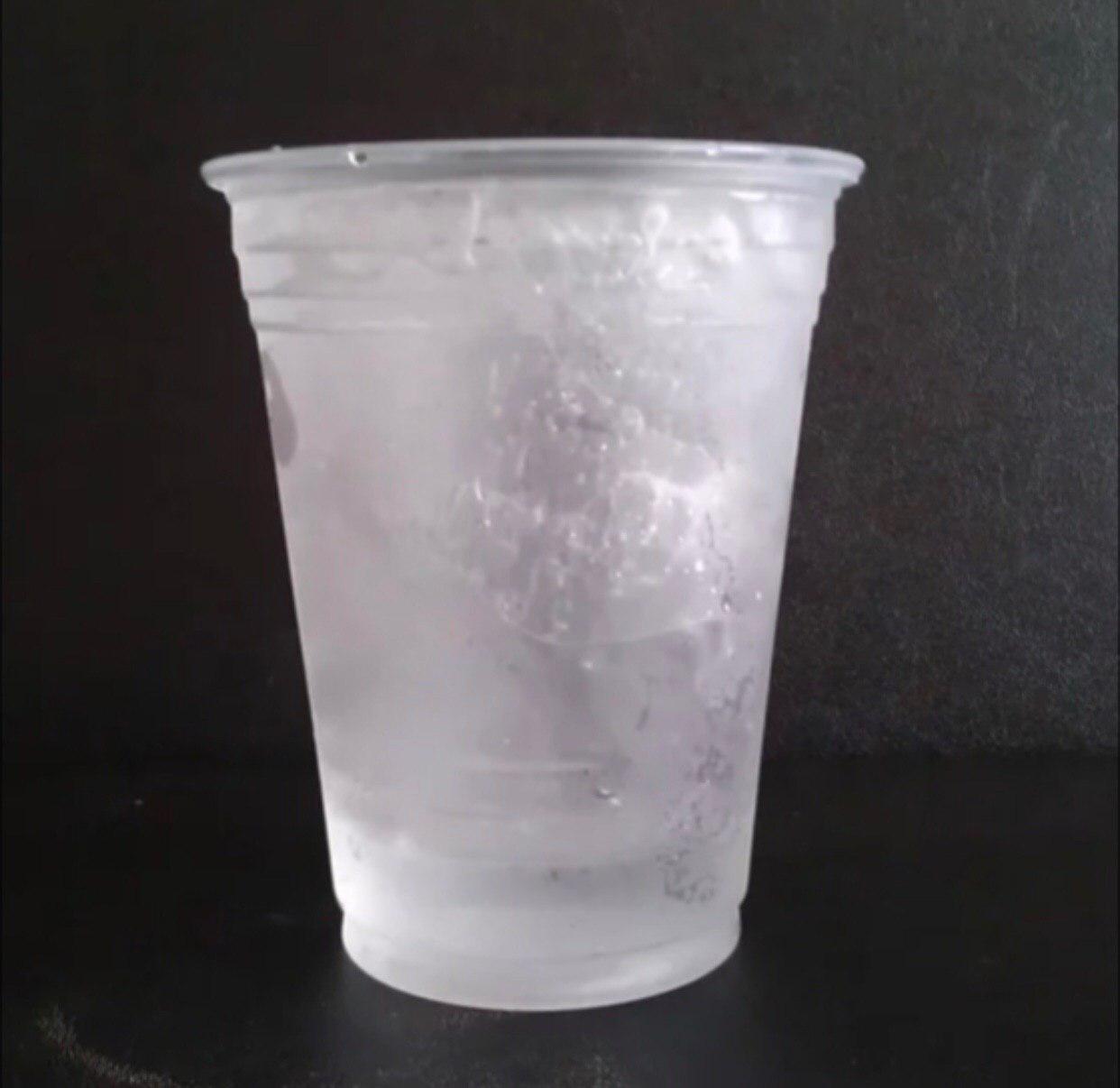 A cup of ice