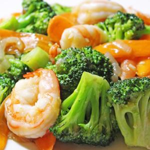 129.Fried Broccoli with Shrimp