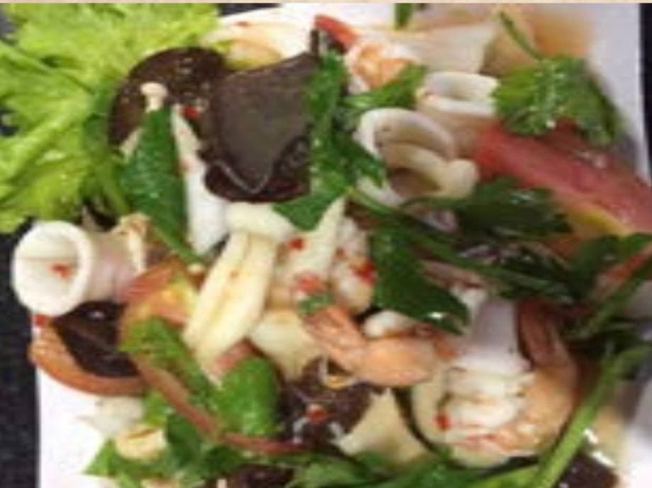 31.Mushroom Salad with Seafood