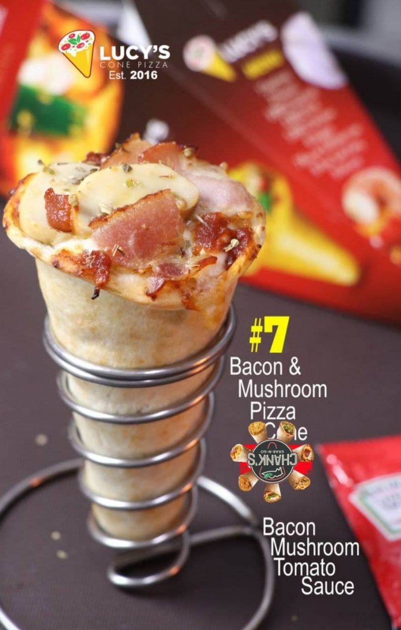 07.Bacon &Mushroom Pizza Cone