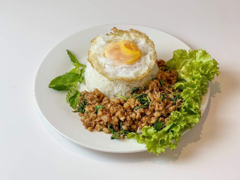 13.Fried Rice with Holy basil