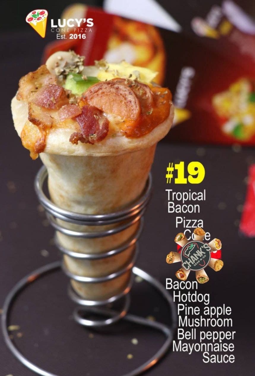 19.Tropical Bacon Pizza Cone