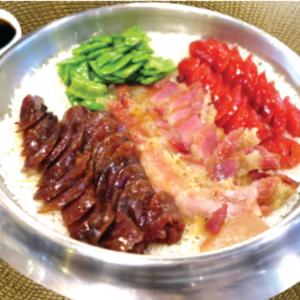 81.Steamed Rice with Wax Meat Hakka Style