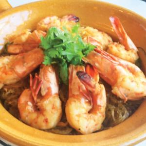22.Seafood- Shrimp with Glass Noodle in Clay Pot