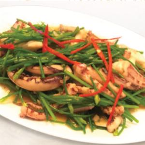 34.Seafood- Fried Squid with Leek