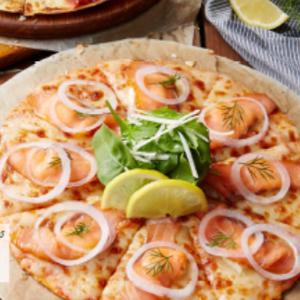 23.Smoked Salmon Cream Cheese Pizza