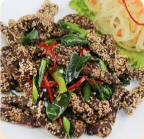 14.Crispy Stripped Beef with Sesame Beef