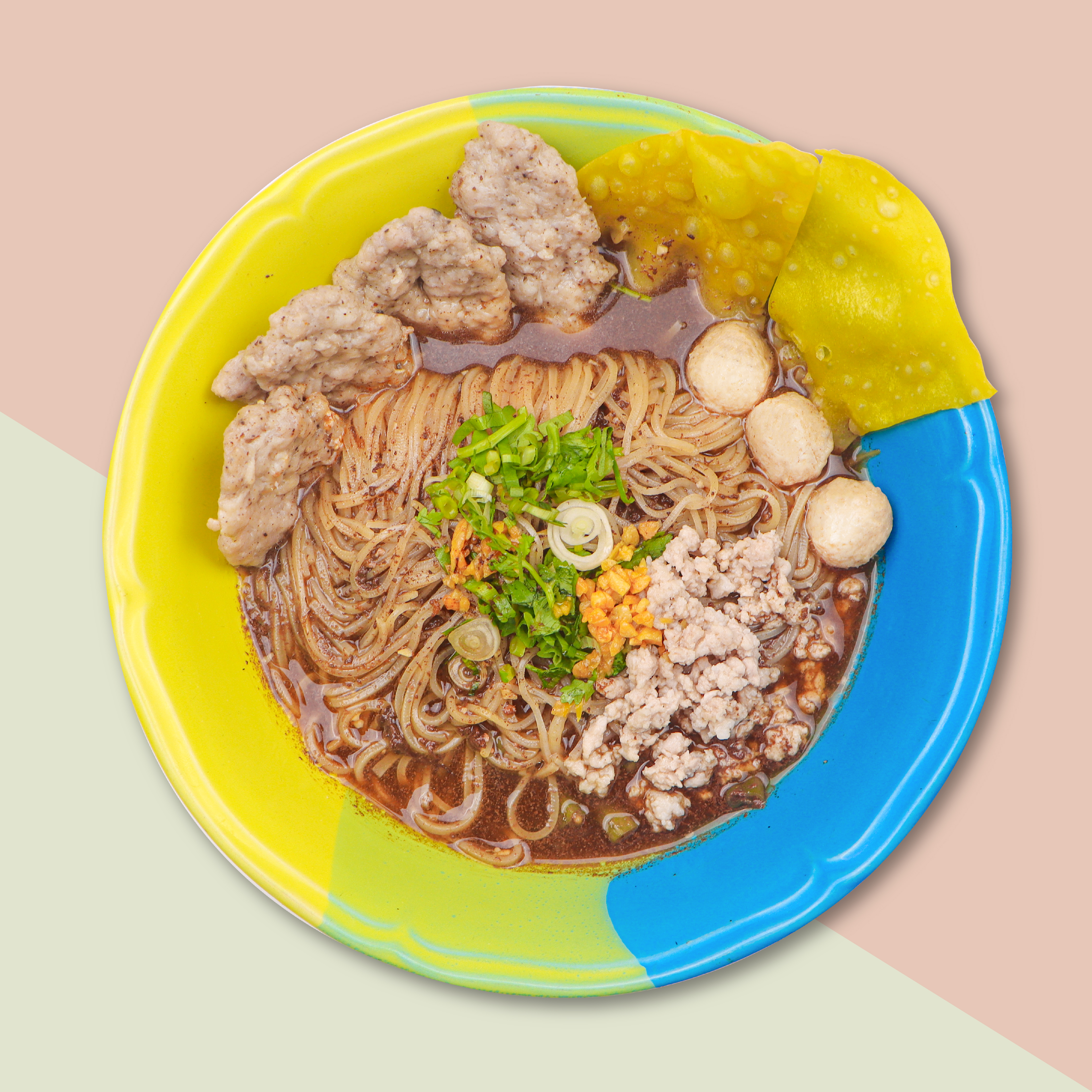 15.Rice Noodles with Bak sieb and meat chop