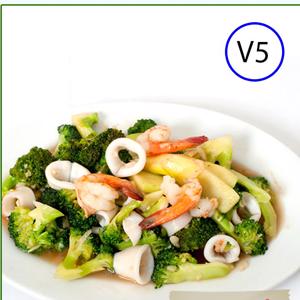 99.Stir fry Broccoli with Seafood
