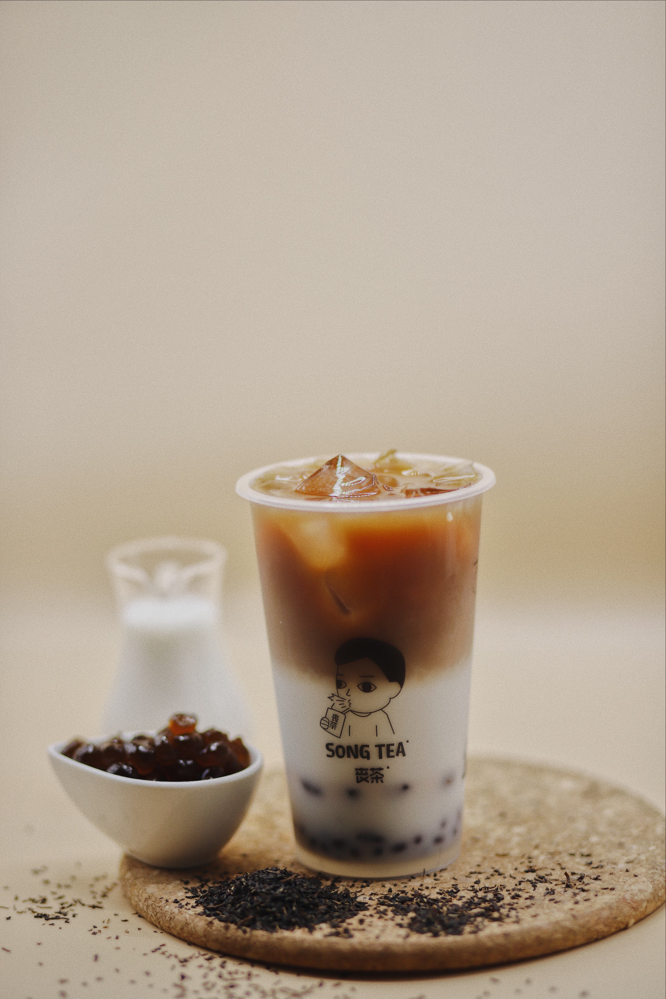 01.Be The World's Fattest Hong Kong Milk Tea • Black Sugar Konjac/Black Explosion Rice (Cold)