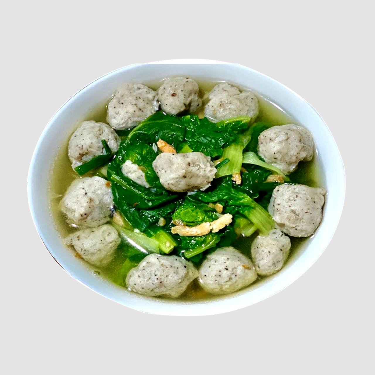 24.Boil vegetable with fish meatballs