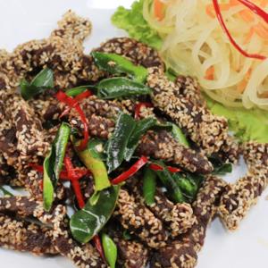 120.Crispy Stripped Beef with Sesame Beef