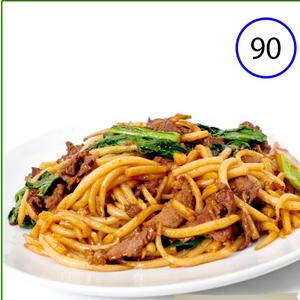 95.Lot Cha with Beef or Chicken (Fries)