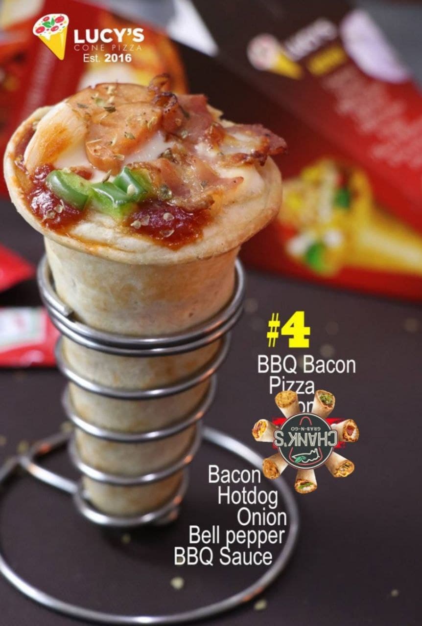 04.BBQ Bacon Pizza Cone